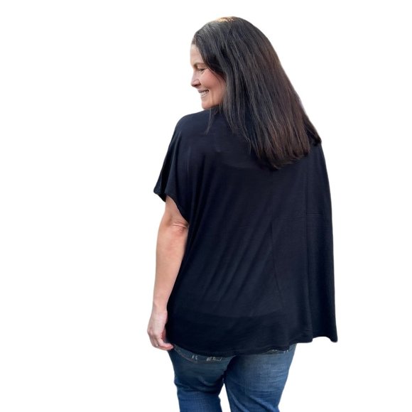 Culture Code Black Round Neck Oversized Flowy Sleeveless Tank Top CAK1557 - Picture 5 of 7